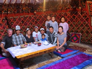 Yurt family in Gulcha